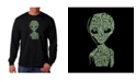 LA Pop Art Men's Word Art Long Sleeve T-Shirt- Area 51